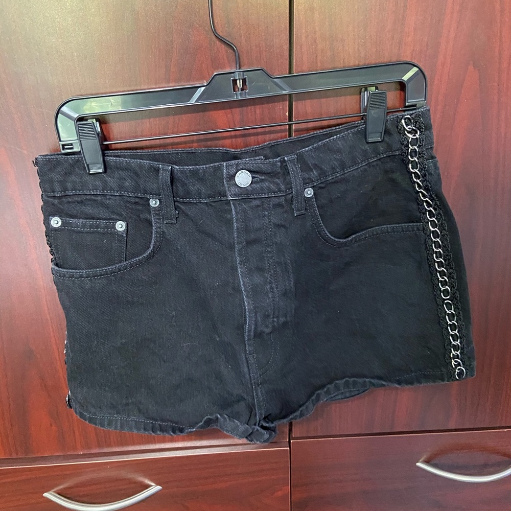Carmar black denim shorts